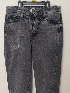 Old Navy Women’s Black Wash Skinny Jeans with Distressed Details
